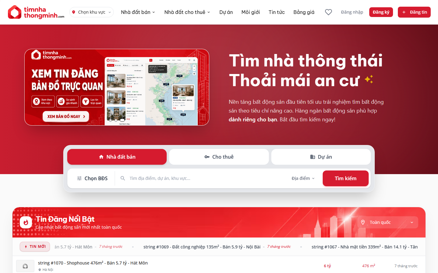 Thanh tìm kiếm và các lối tắt trên trang chủ