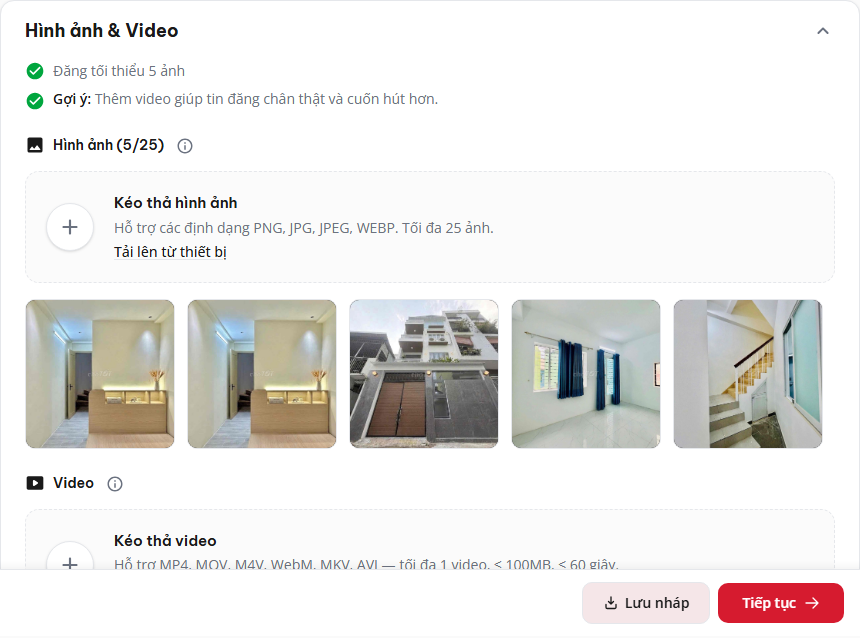 Ảnh xem trước sau khi tải lên