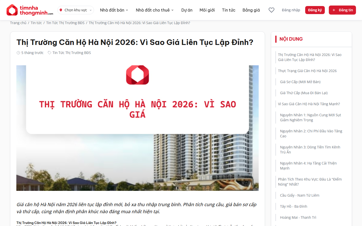 Trang chi tiết bài viết tin tức